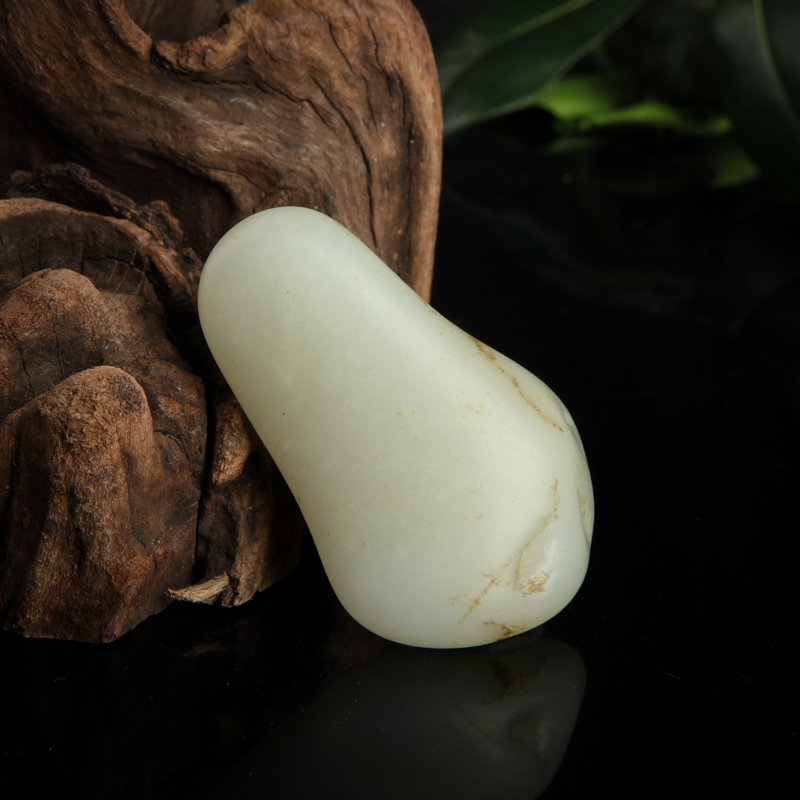 天然籽料和田白玉原矿-红掌柜