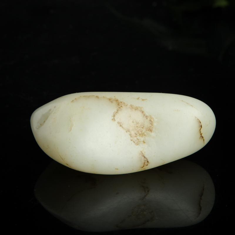 天然籽料和田白玉原矿-红掌柜