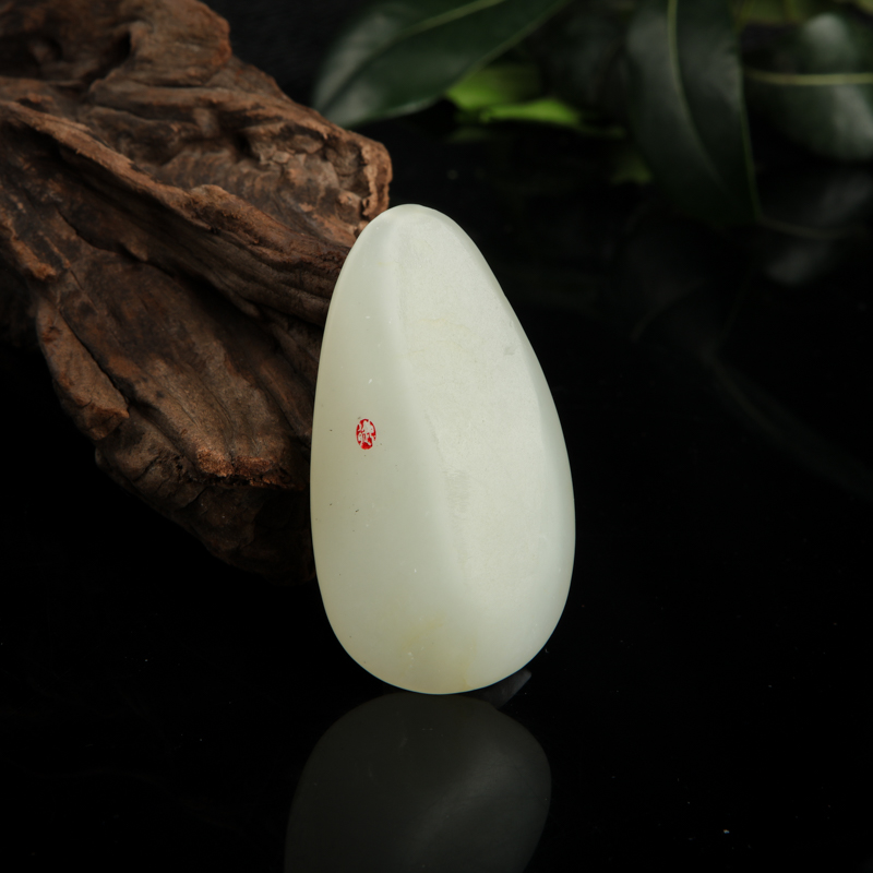 新疆天然和田白玉观音吊坠-红掌柜