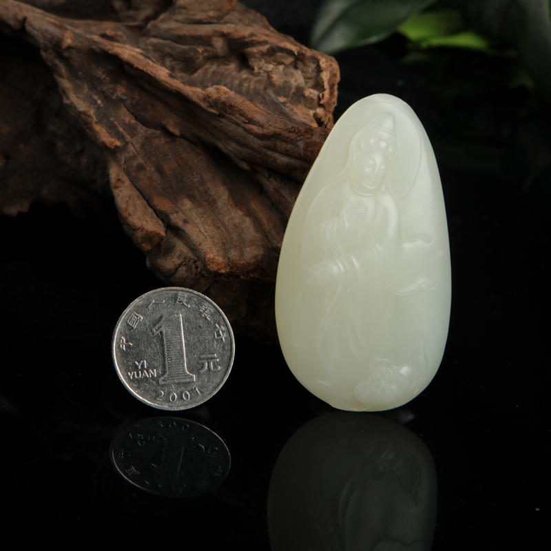 籽料和田白玉吊坠-红掌柜