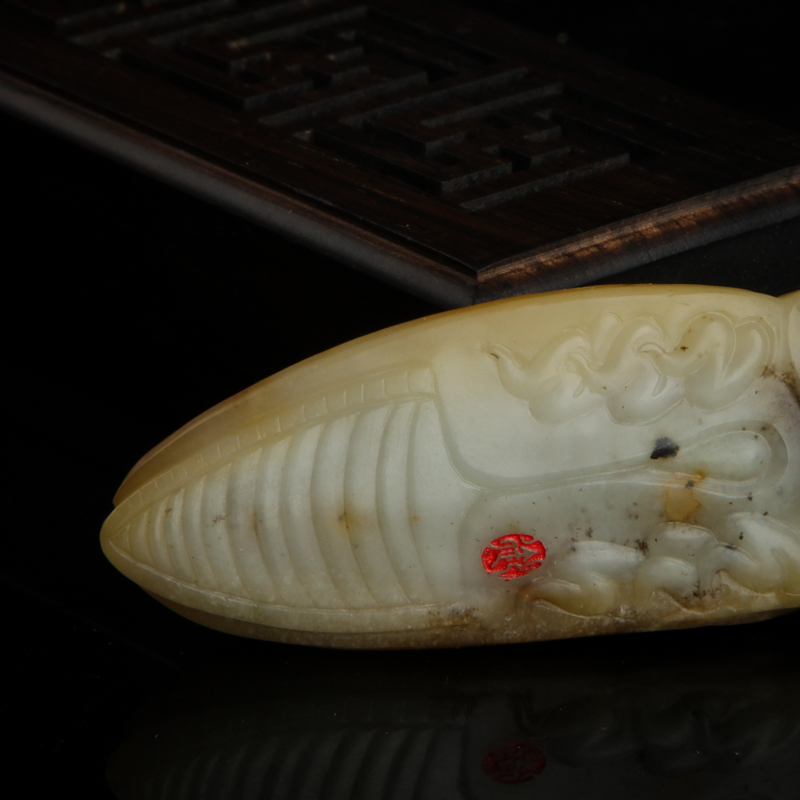 天然籽料和田玉吊坠-红掌柜