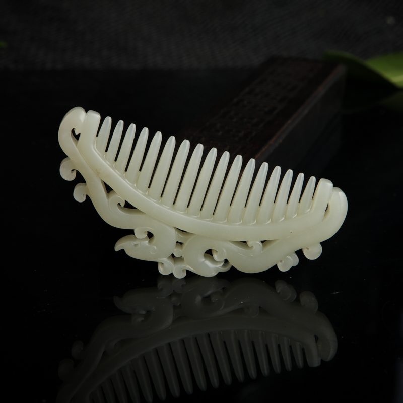 天然和田白玉梳子-红掌柜