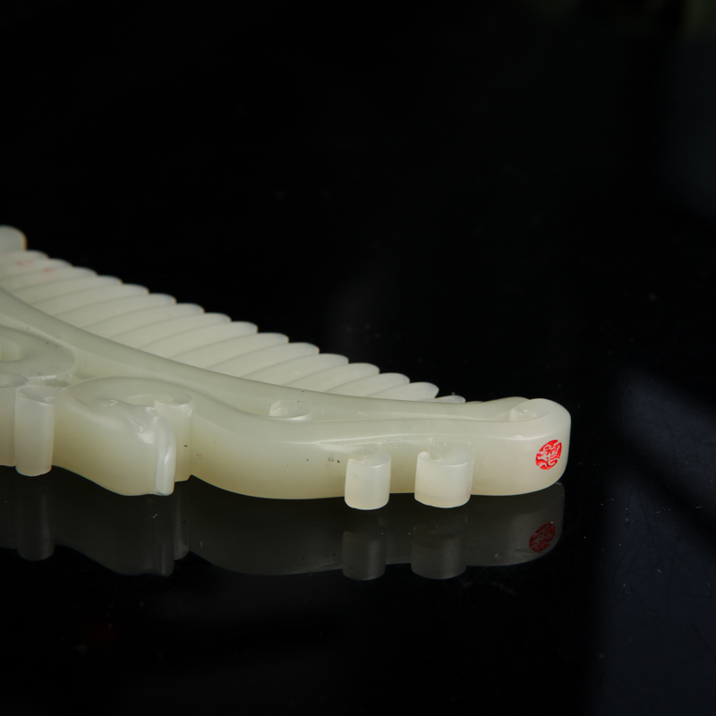 新疆籽料和田白玉梳子-红掌柜