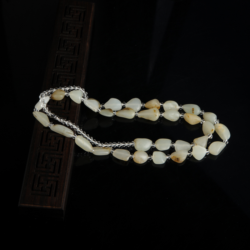 俏色和田玉随形项链-红掌柜