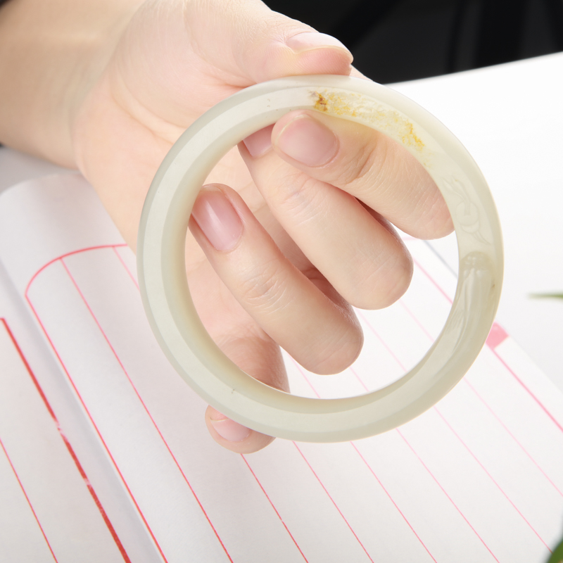 新疆和田白玉古龙手镯-红掌柜