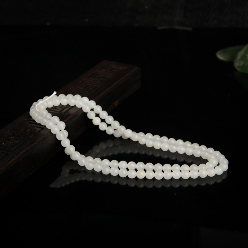 和田白玉108佛珠-红掌柜