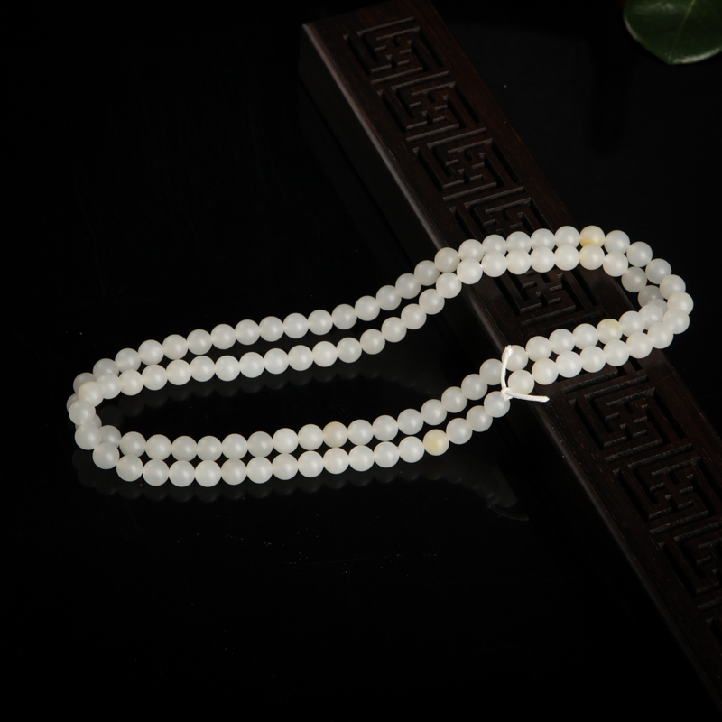 和田白玉108佛珠-红掌柜