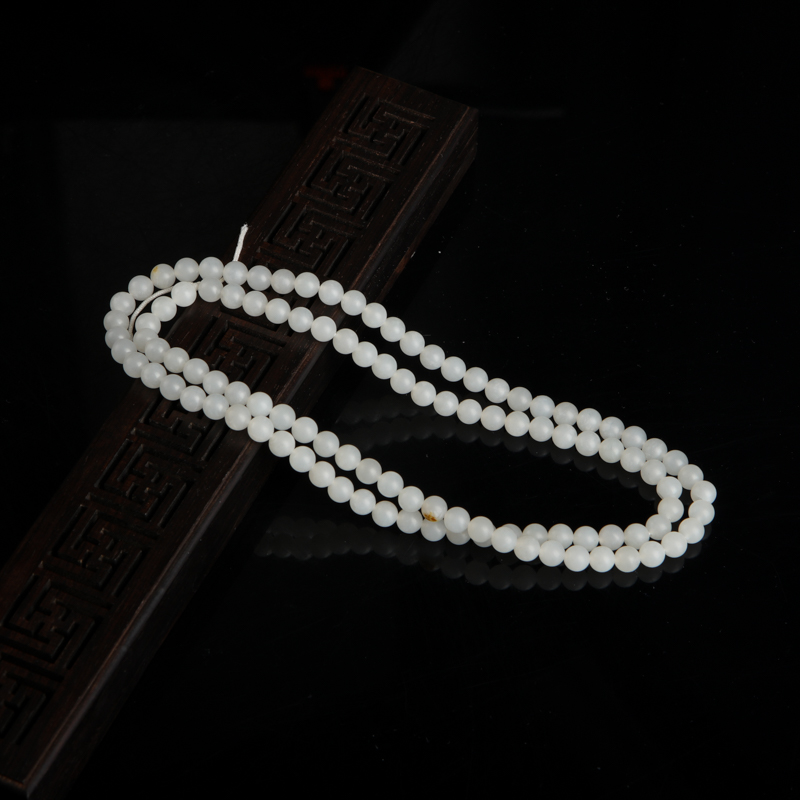 和田白玉108佛珠-红掌柜