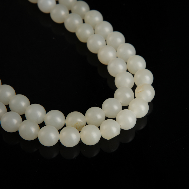 天然和田白玉108佛珠-红掌柜