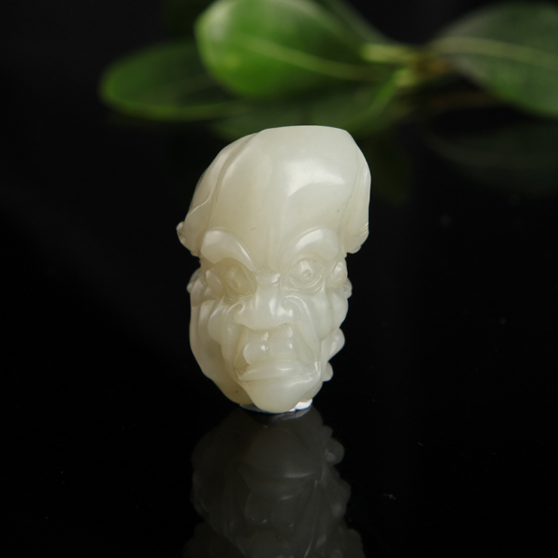 和田青白玉罗汉吊坠-红掌柜