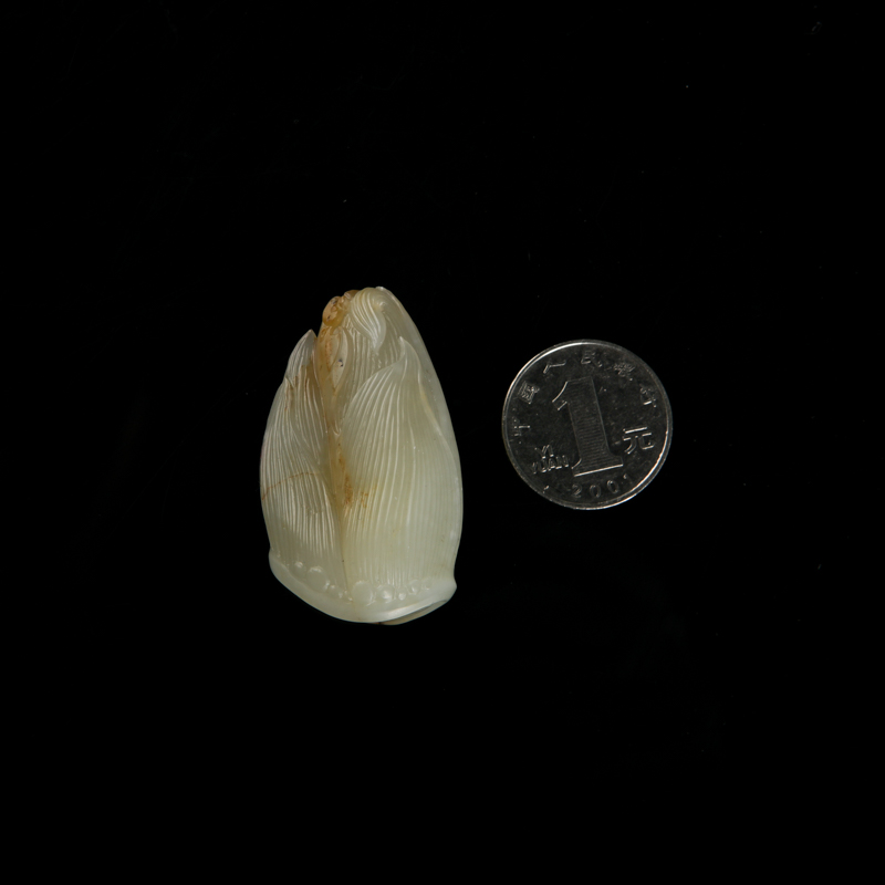 籽料俏色和田玉吊坠-红掌柜