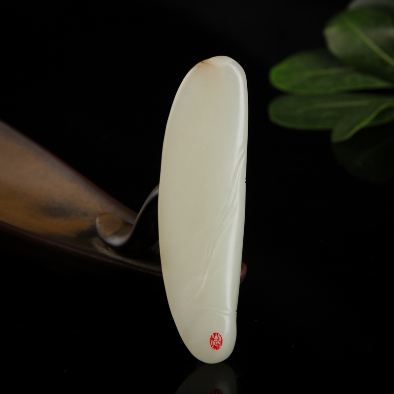 天然籽料和田玉年年有余吊坠-红掌柜