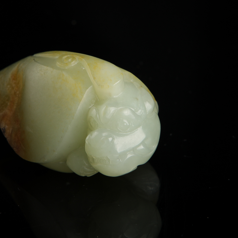 和田青白玉龙龟吊坠-红掌柜