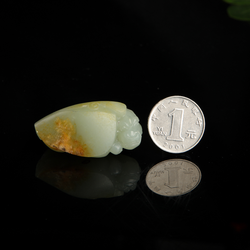 籽料和田青白玉吊坠-红掌柜