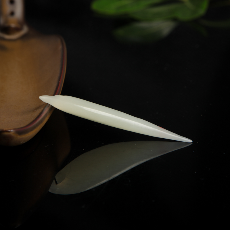 新疆籽料和田白玉仙鹤吊坠-红掌柜