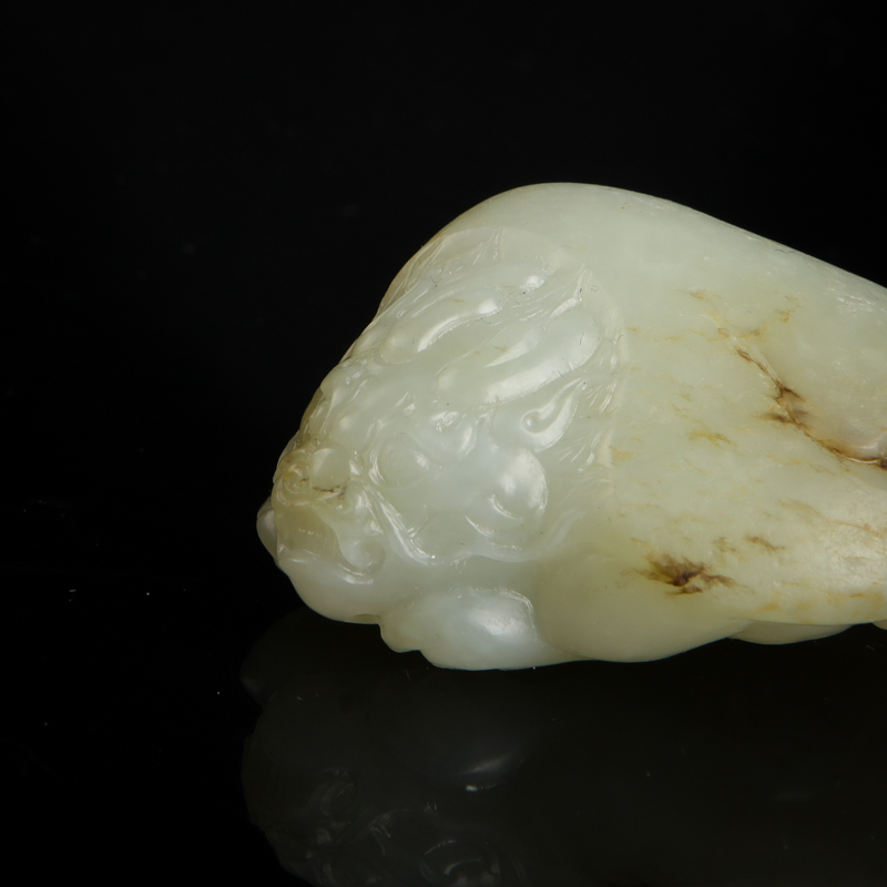 新疆天然籽料和田玉龙龟吊坠-红掌柜