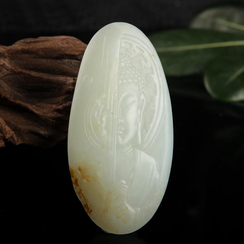 籽料和田青白玉一念之间吊坠-红掌柜