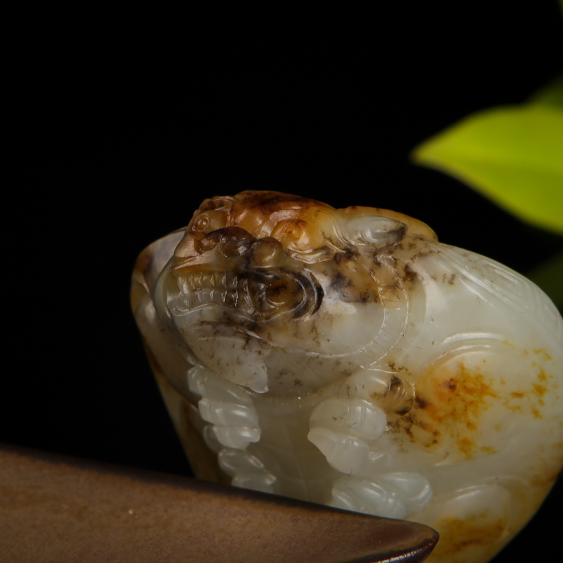 天然和田玉龙龟吊坠-红掌柜