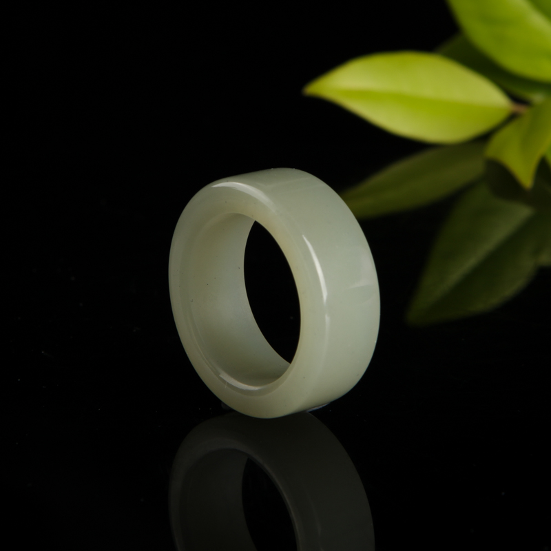 新疆和田青白玉戒指-红掌柜