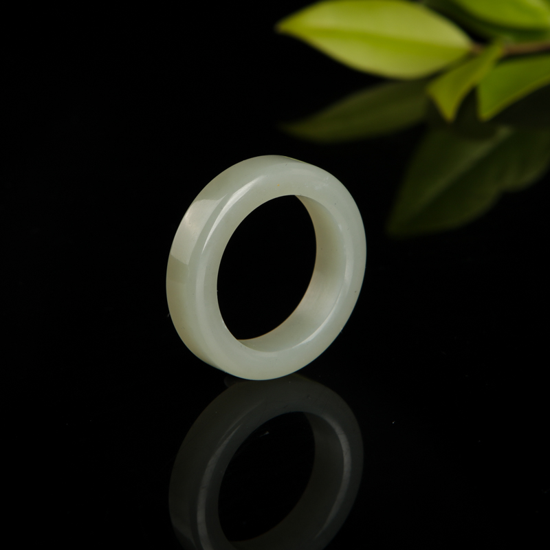 新疆籽料和田青白玉戒指-红掌柜