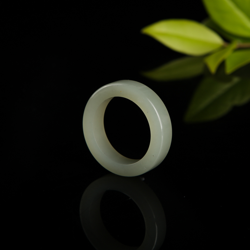 新疆和田青白玉戒指-红掌柜