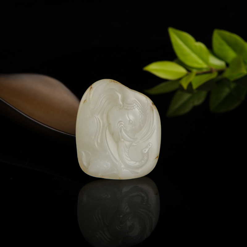 籽料和田白玉吉祥吊坠-红掌柜