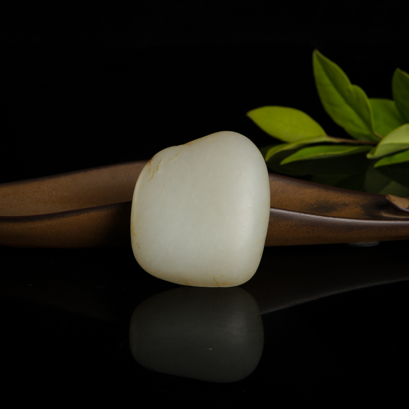 新疆籽料和田白玉吉祥吊坠-红掌柜