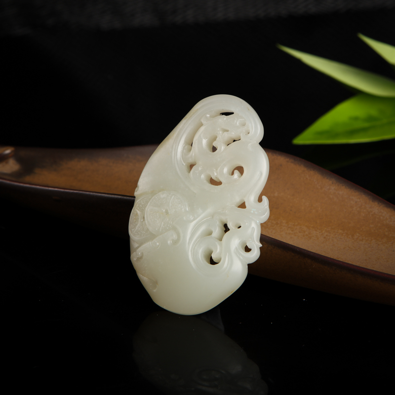 籽料和田白玉吊坠-红掌柜