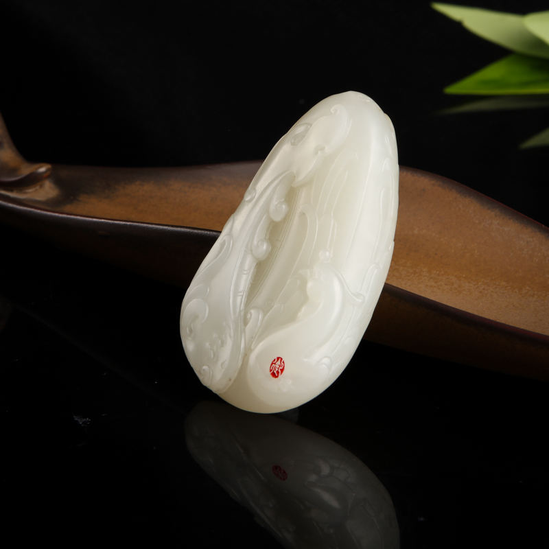 籽料和田白玉吊坠-红掌柜