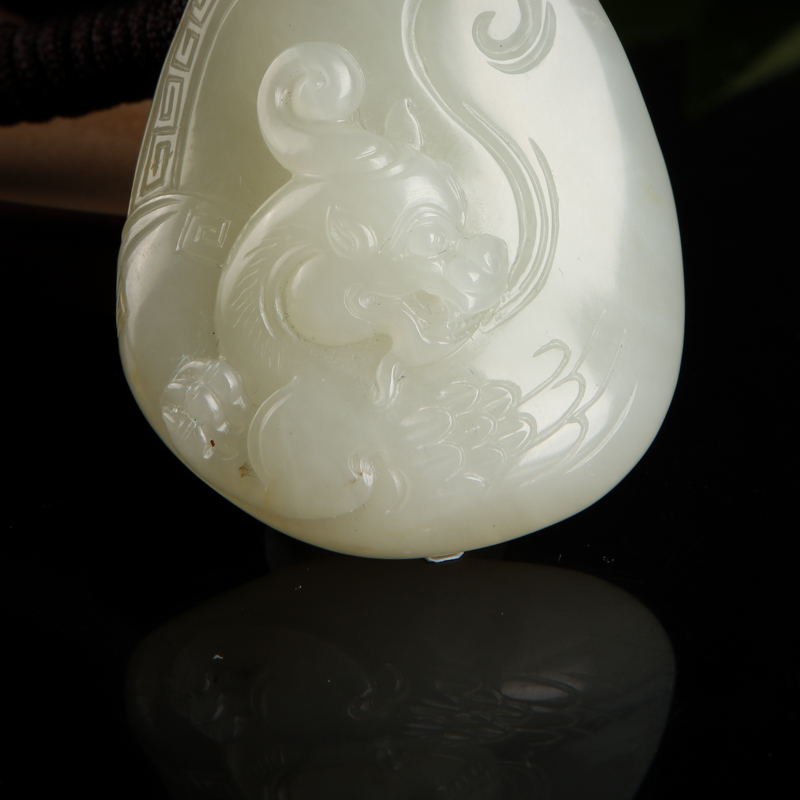 新疆籽料和田白玉貔貅-红掌柜