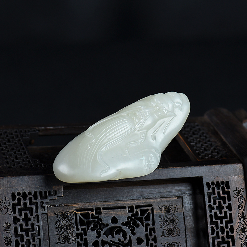 籽料和田白玉吊坠-红掌柜