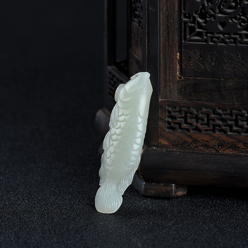 籽料和田白玉吊坠-红掌柜