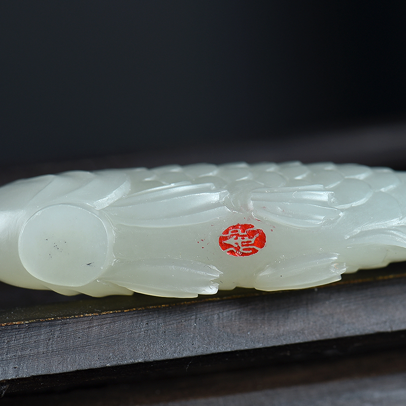 籽料和田玉吊坠-红掌柜