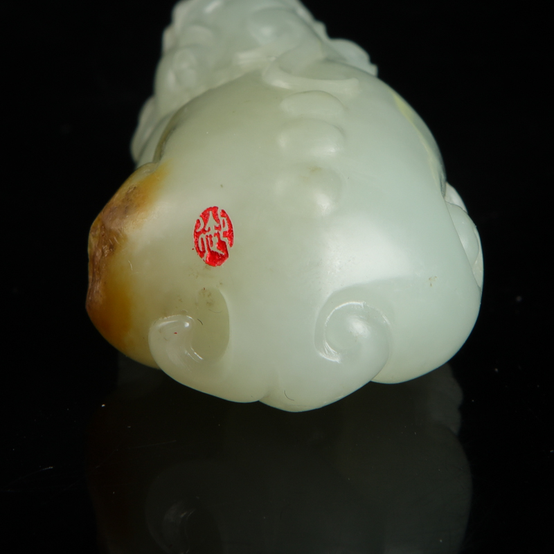 籽料和田玉貔貅吊坠-红掌柜