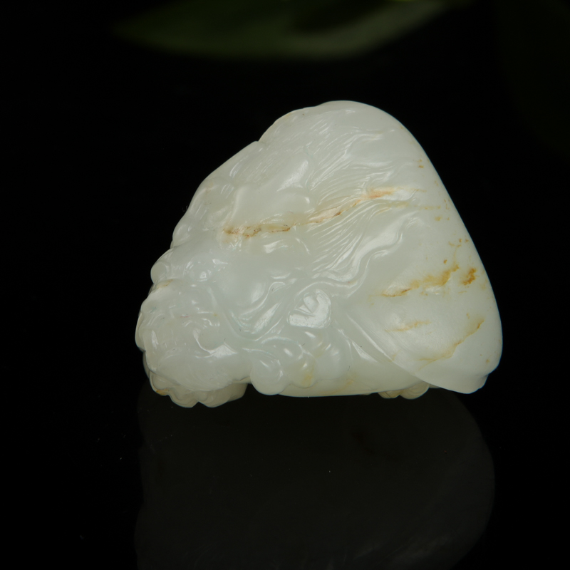 天然籽料和田羊脂白玉吊坠-红掌柜