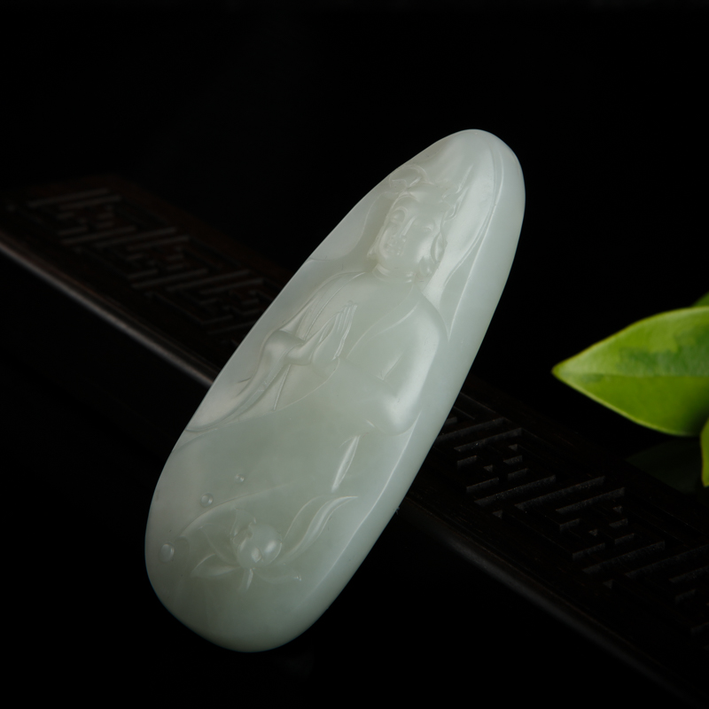 籽料和田白玉吊坠-红掌柜