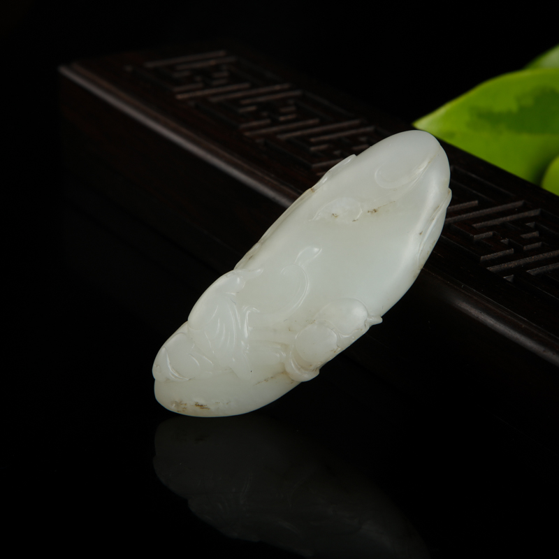 籽料和田白玉吊坠-红掌柜