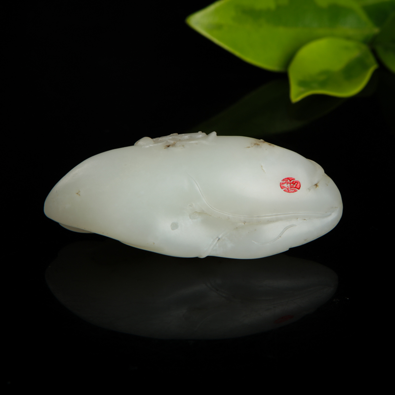 籽料和田玉喜事连连吊坠-红掌柜