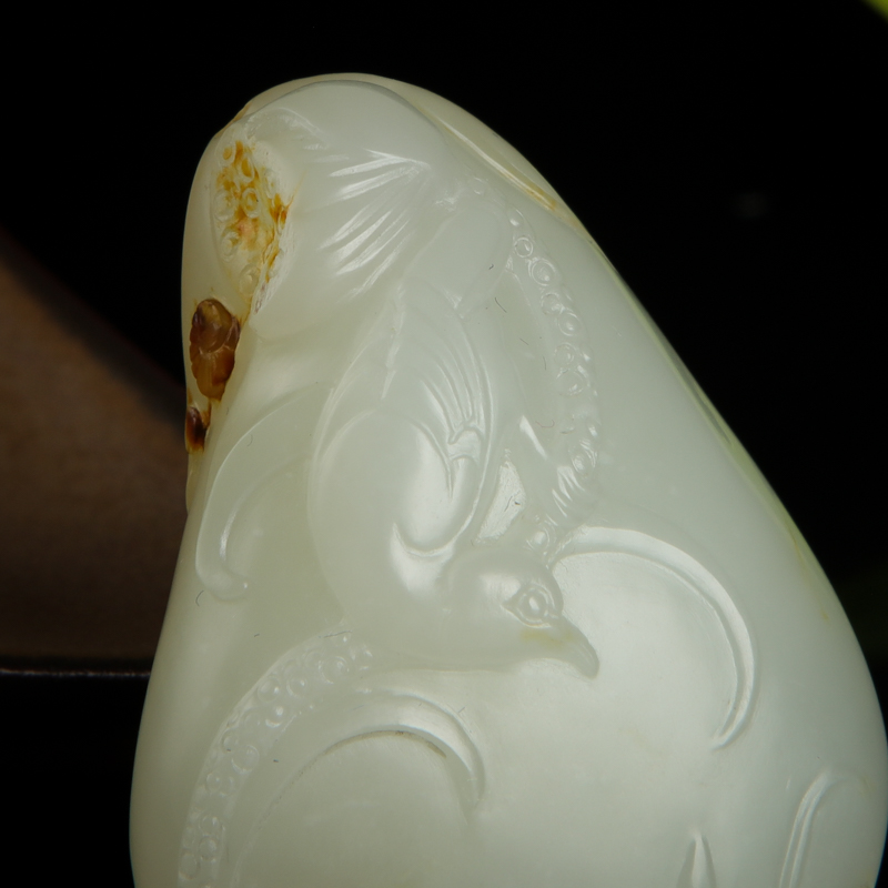 籽料和田青白玉吊坠-红掌柜