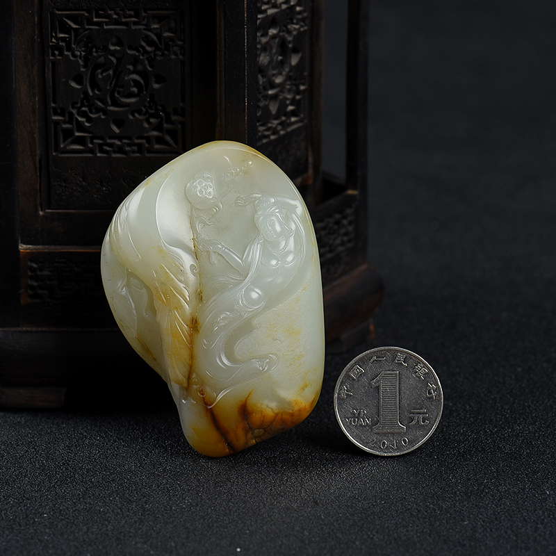 新疆天然和田玉观音吊坠-红掌柜