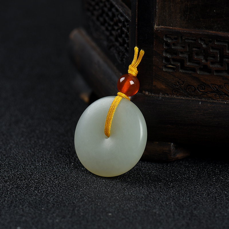 籽料和田玉平安扣吊坠-红掌柜