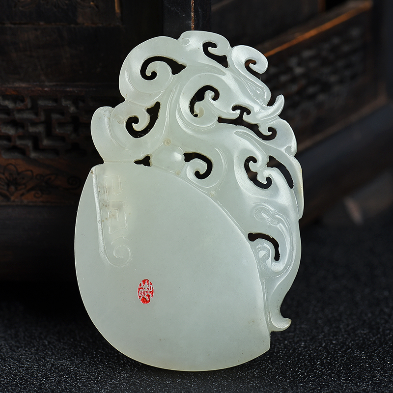 籽料和田白玉吊坠-红掌柜