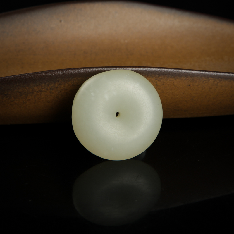 天然籽料和田玉平安扣吊坠-红掌柜