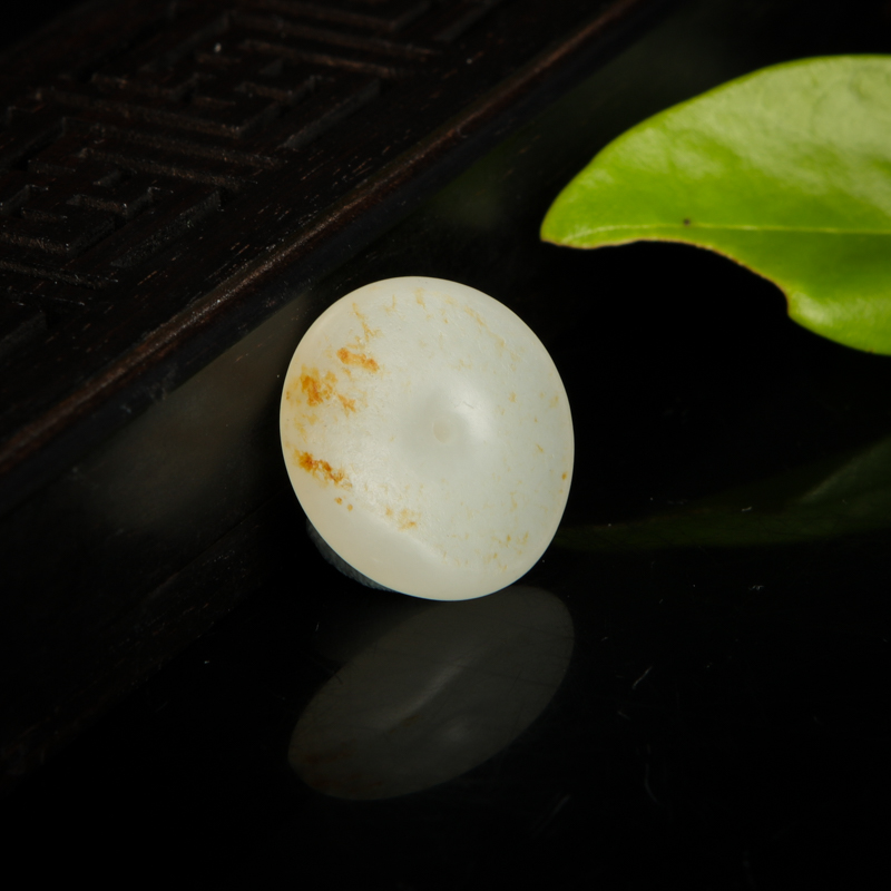 籽料和田白玉平安扣吊坠-红掌柜