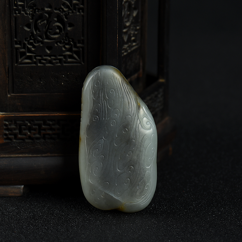 新疆天然俏色和玉脸谱吊坠-红掌柜