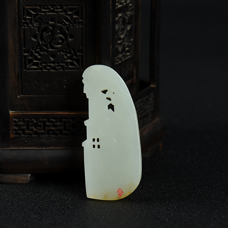 籽料和田白玉美女-红掌柜