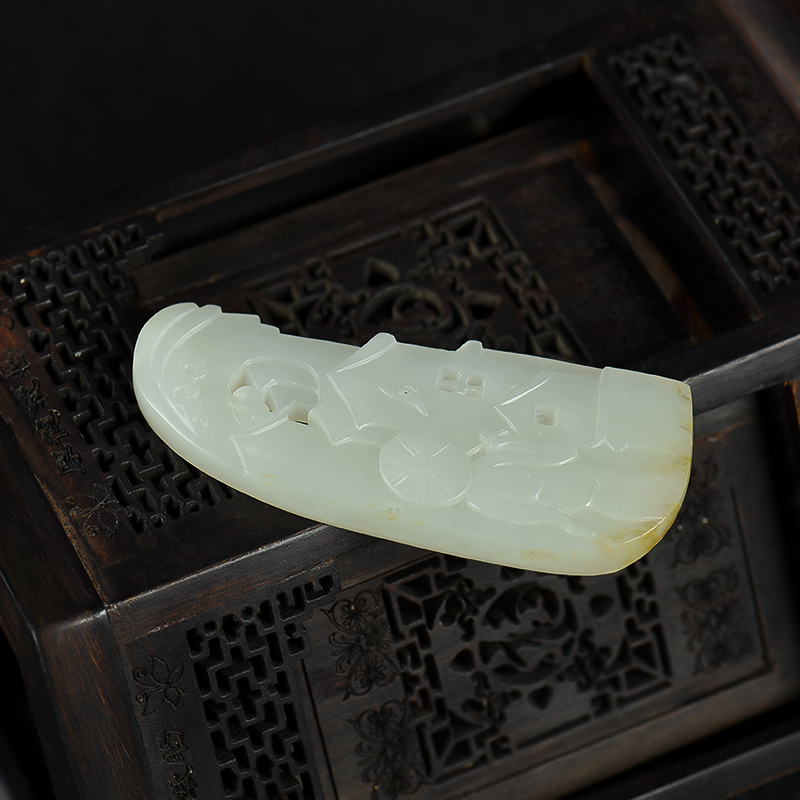 和田白玉吊坠-红掌柜