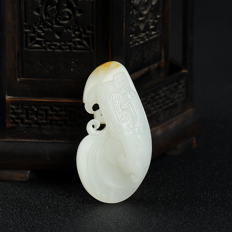 籽料和田白玉有凤来仪-红掌柜