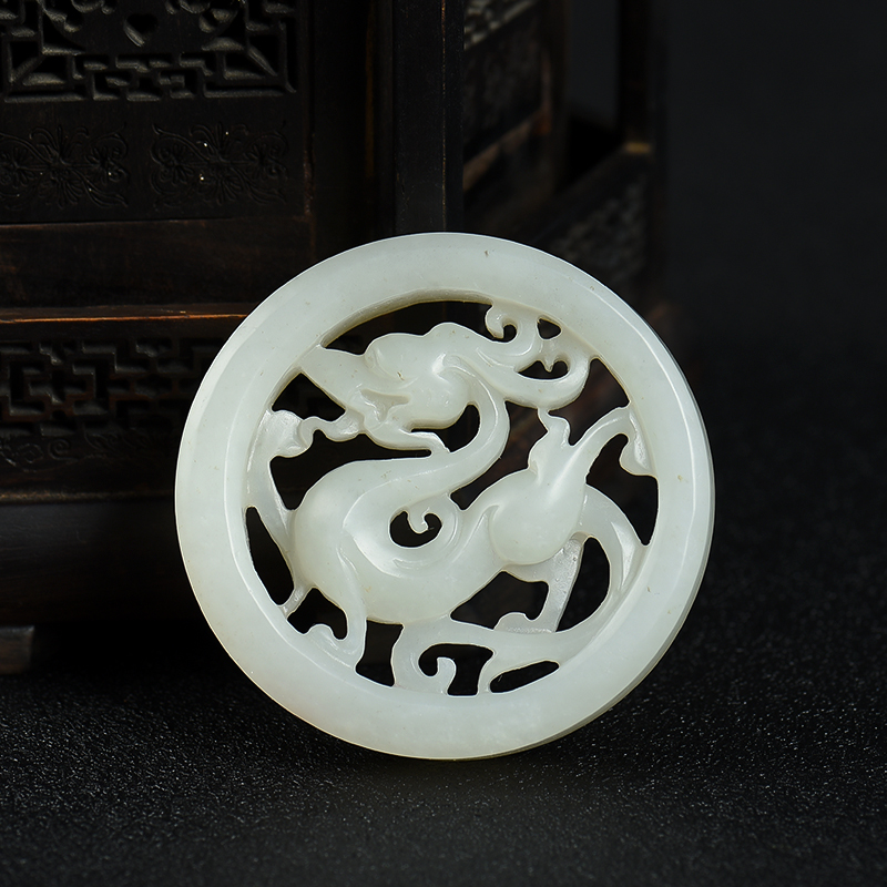 籽料和田白玉麒麟-红掌柜