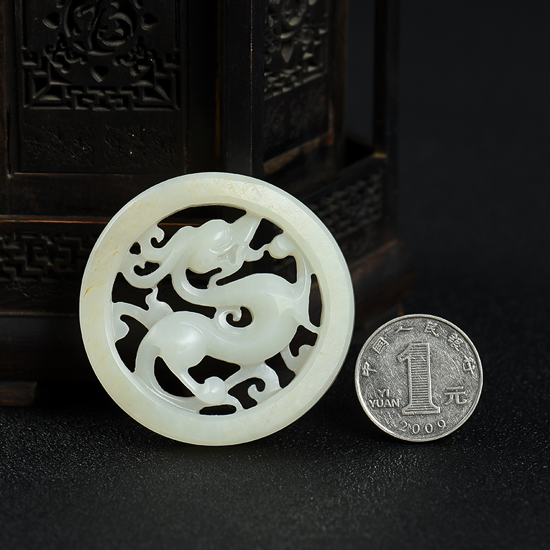 新疆籽料和田白玉麒麟吊坠-红掌柜